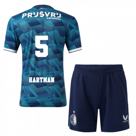 Camisetas Feyenoord Rotterdam Hartman 5 Segunda 2023-24 - Niño (+ Pantalones)